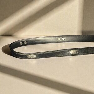 Vintage Stetson black leather golf club belt size 42" to 48"